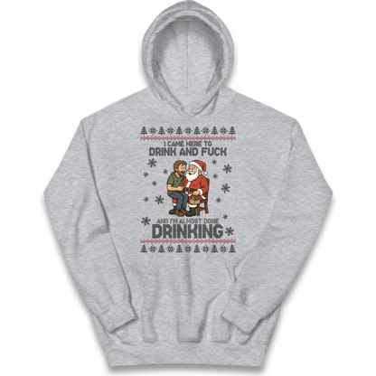 Rude Santa Graphic Kids Hoodie
