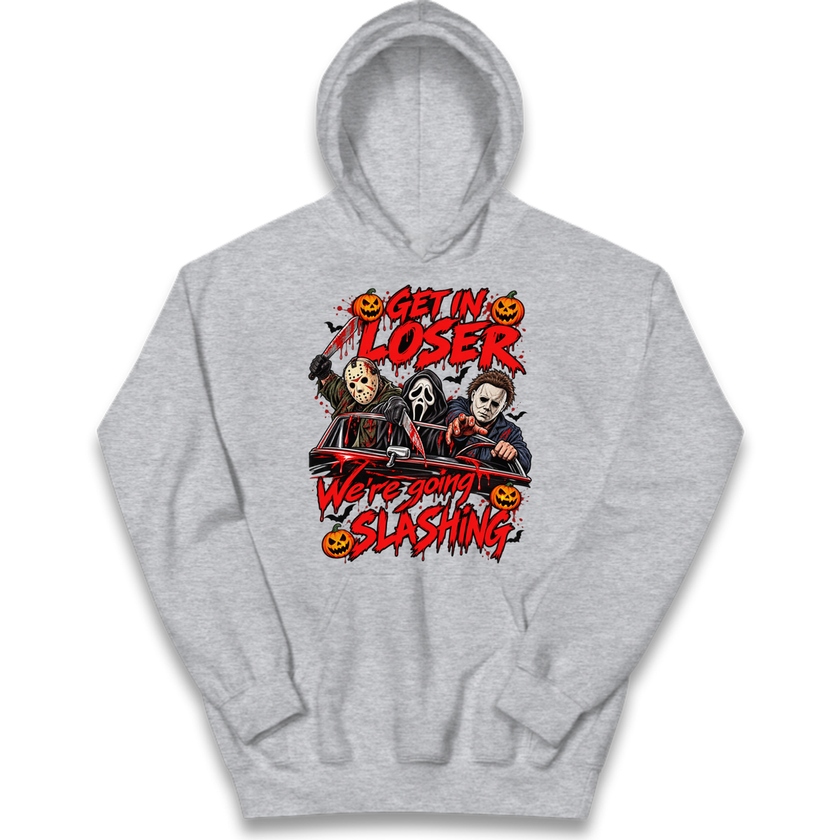 Retro Horror Movie Halloween Slasher Villains Kids Hoodie
