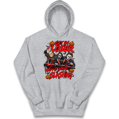 Retro Horror Movie Halloween Slasher Villains Kids Hoodie