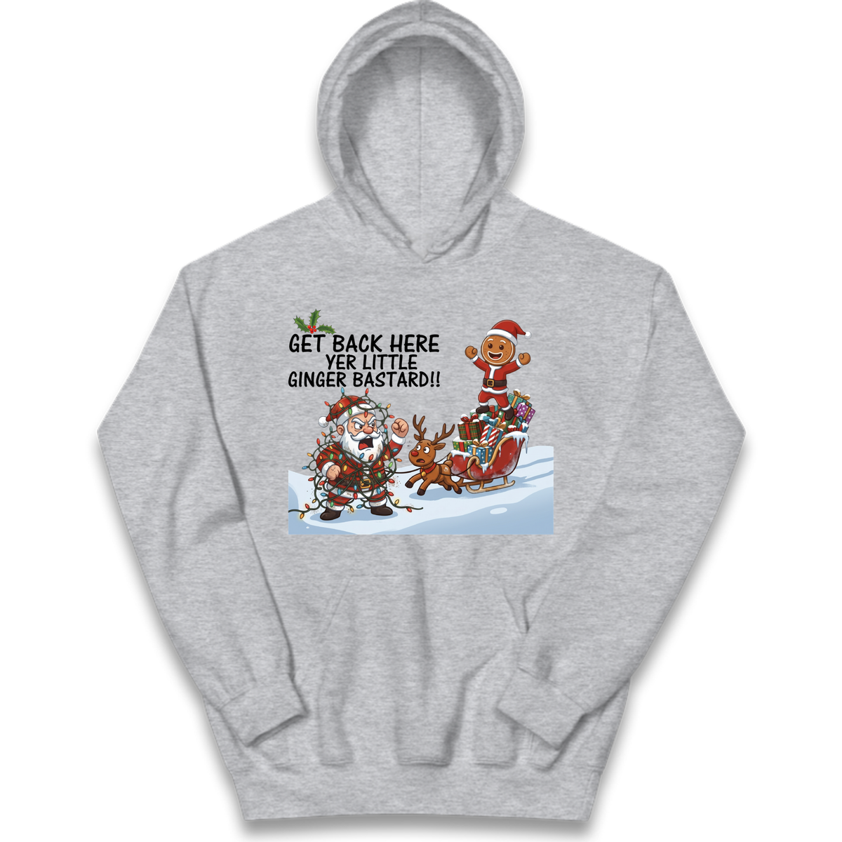 santa joke graphic Kids Hoodie