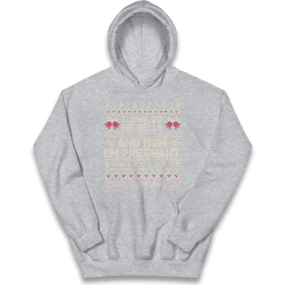 Pregnant At Christmas Kids Hoodie