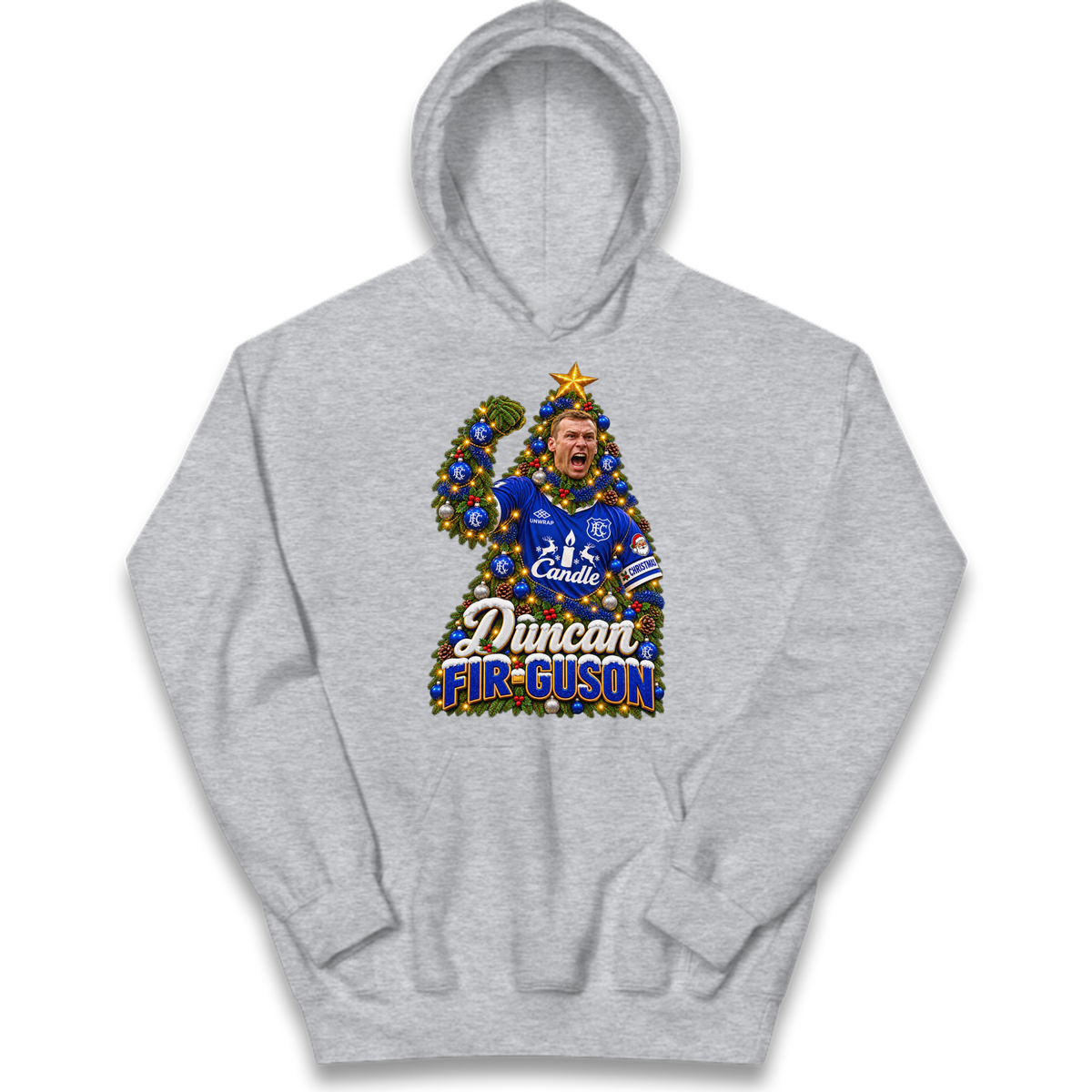 Duncan Ferguson Everton Christmas Kids Hoodie