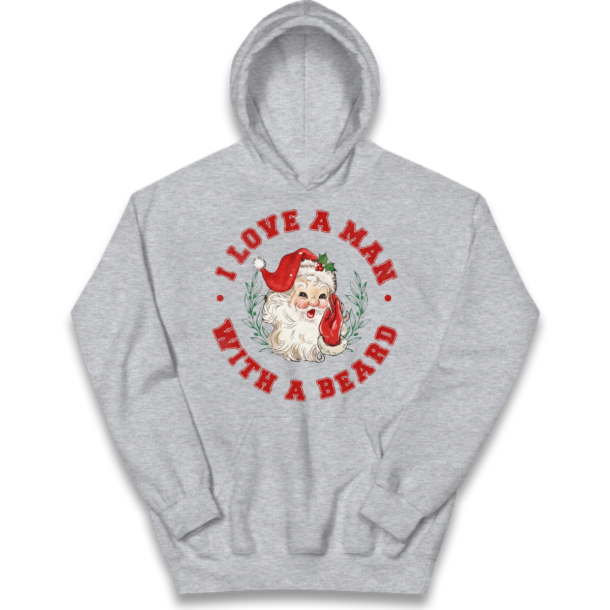 I Love A Man With A Beard Kids Hoodie