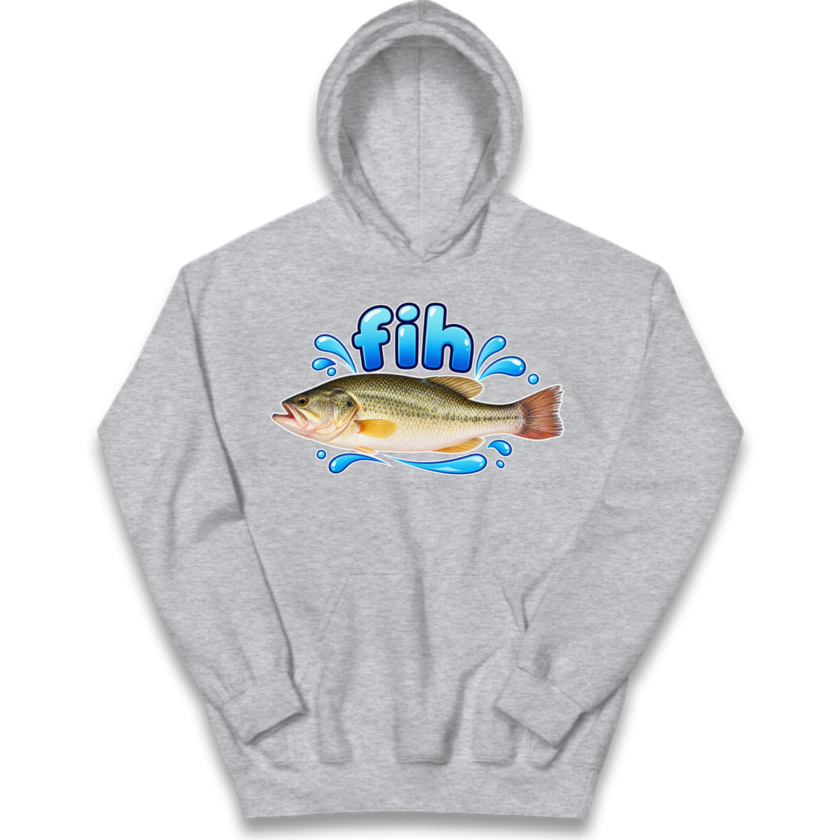 Fih Funny Bass Fish Kids Hoodie
