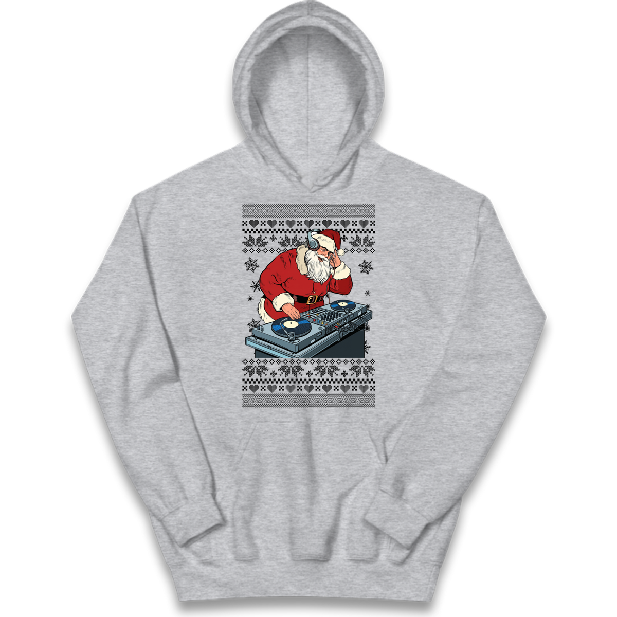 DJ Santa Christmas Kids Hoodie