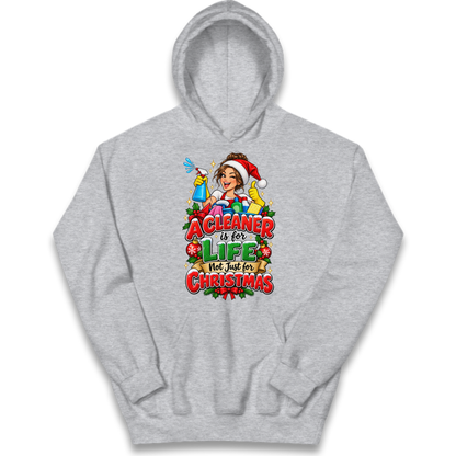 Cleaner Christmas Kids Hoodie