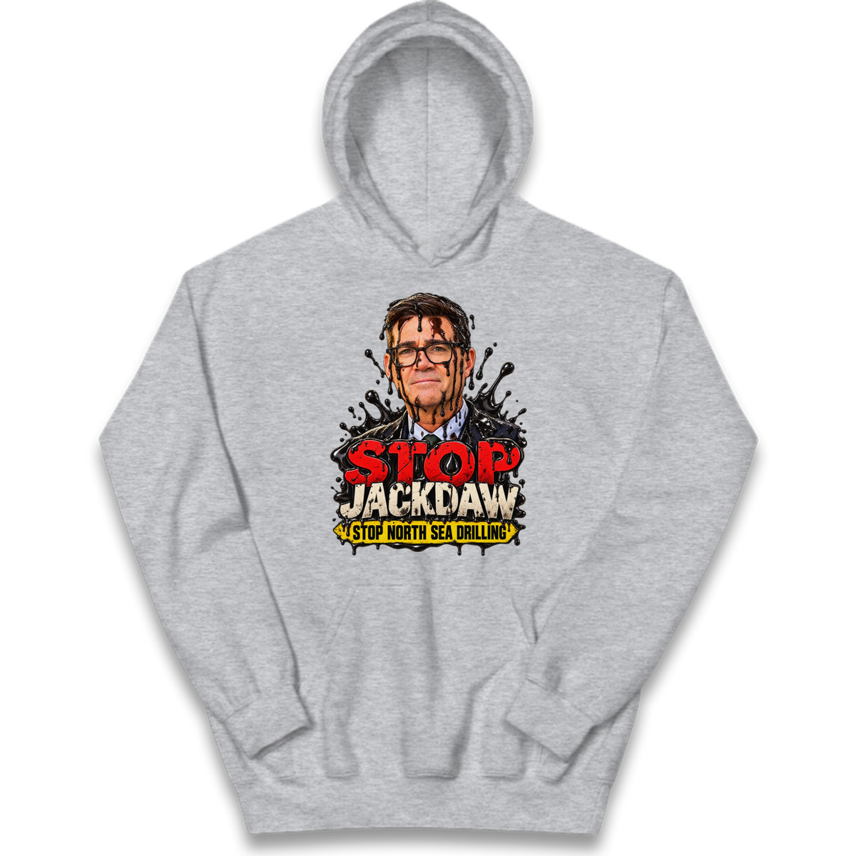 Stop Jackdaw Stop North Sea Drilling Andy Burnham Kids Hoodie
