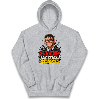 Stop Jackdaw Stop North Sea Drilling Andy Burnham Kids Hoodie
