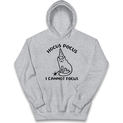 Hocus Pocus I Cannot Focus Kids Hoodie