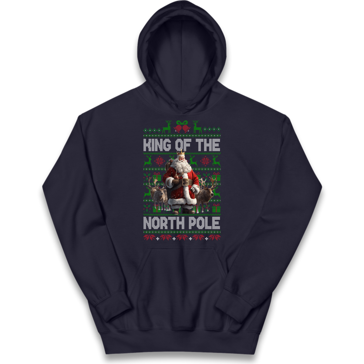 King Santa Christmas Kids Hoodie