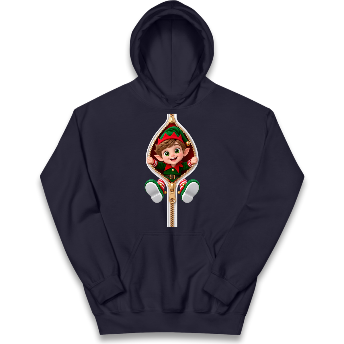 Elf Christmas Jumper Kids Hoodie