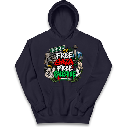 Macklemore Ed Sheeran Tour Palestine Kids Hoodie