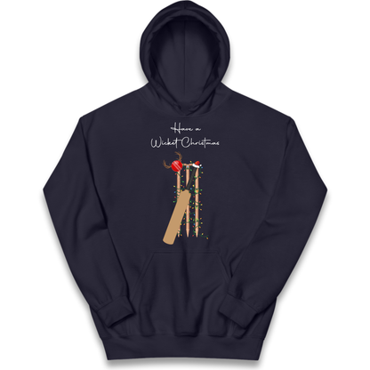 Cricket Bat Graphic Christmas Kids Hoodie