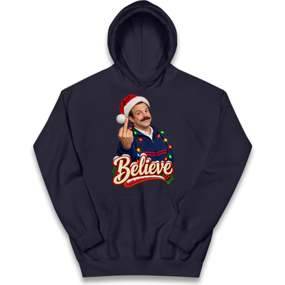 Ted Lasso Believe Christmas Kids Hoodie