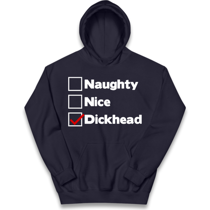 Naughty List Slogan Kids Hoodie