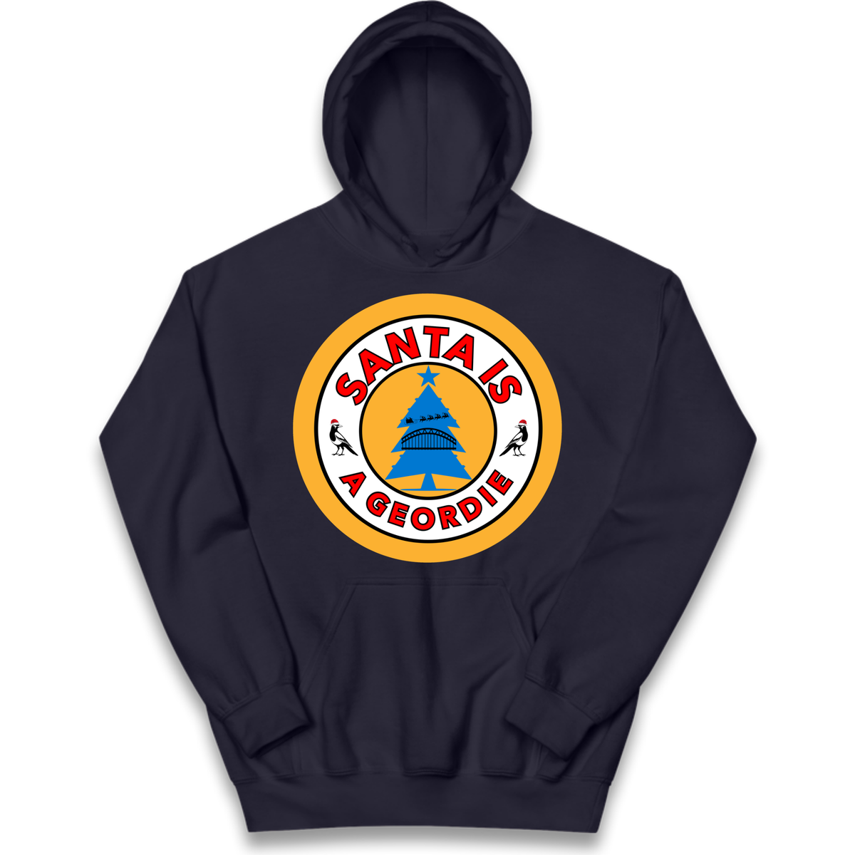 Geordie Santa  Christmas Kids Hoodie