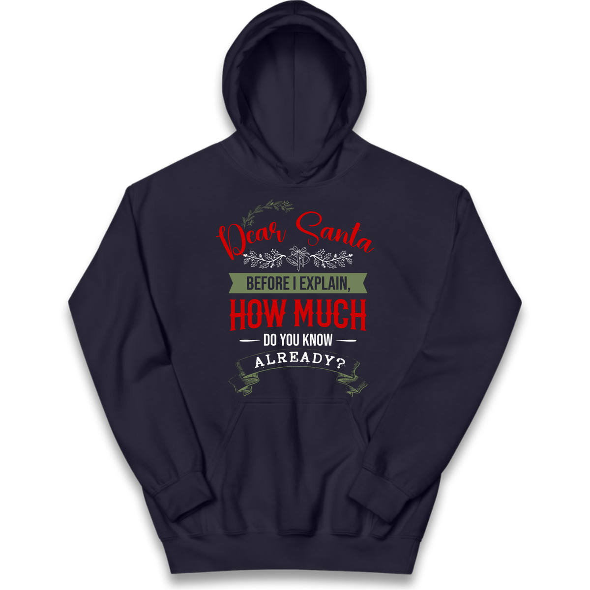 naughty christmas outfit Kids Hoodie