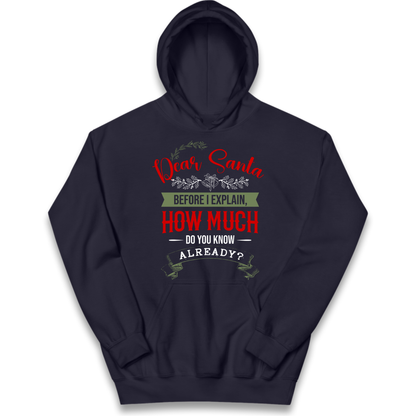 naughty christmas outfit Kids Hoodie