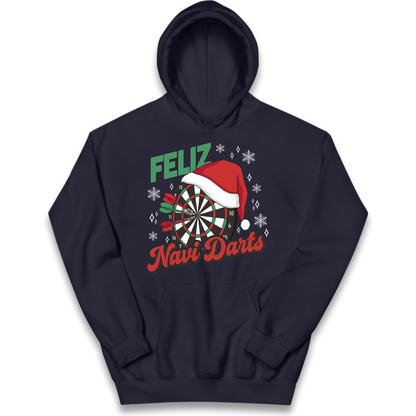 Feliz Navidarts Kids Hoodie - Christmas Darts Design