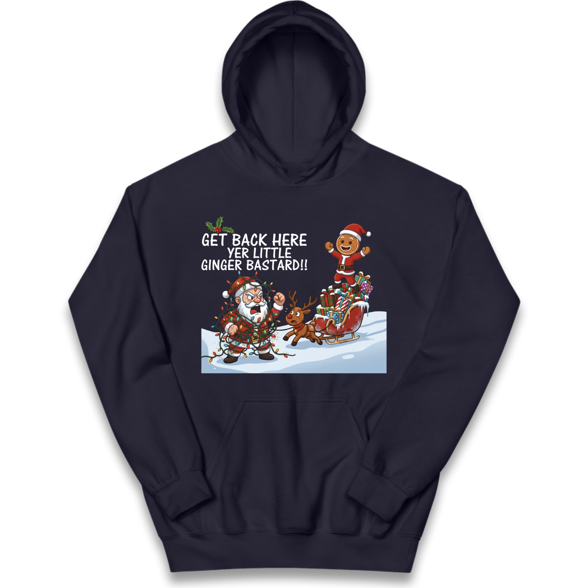 santa joke graphic Kids Hoodie