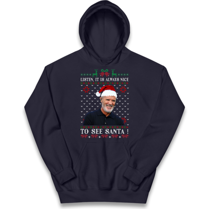 Roy Keane Christmas Kids Hoodie