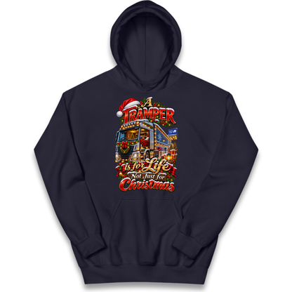 Trucker Christmas Kids Hoodie