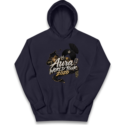 Diljit Dosanjh Aura World Tour 2026 Kids Hoodie