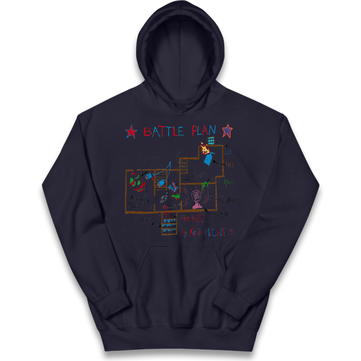 home alone battle plan Kids Hoodie