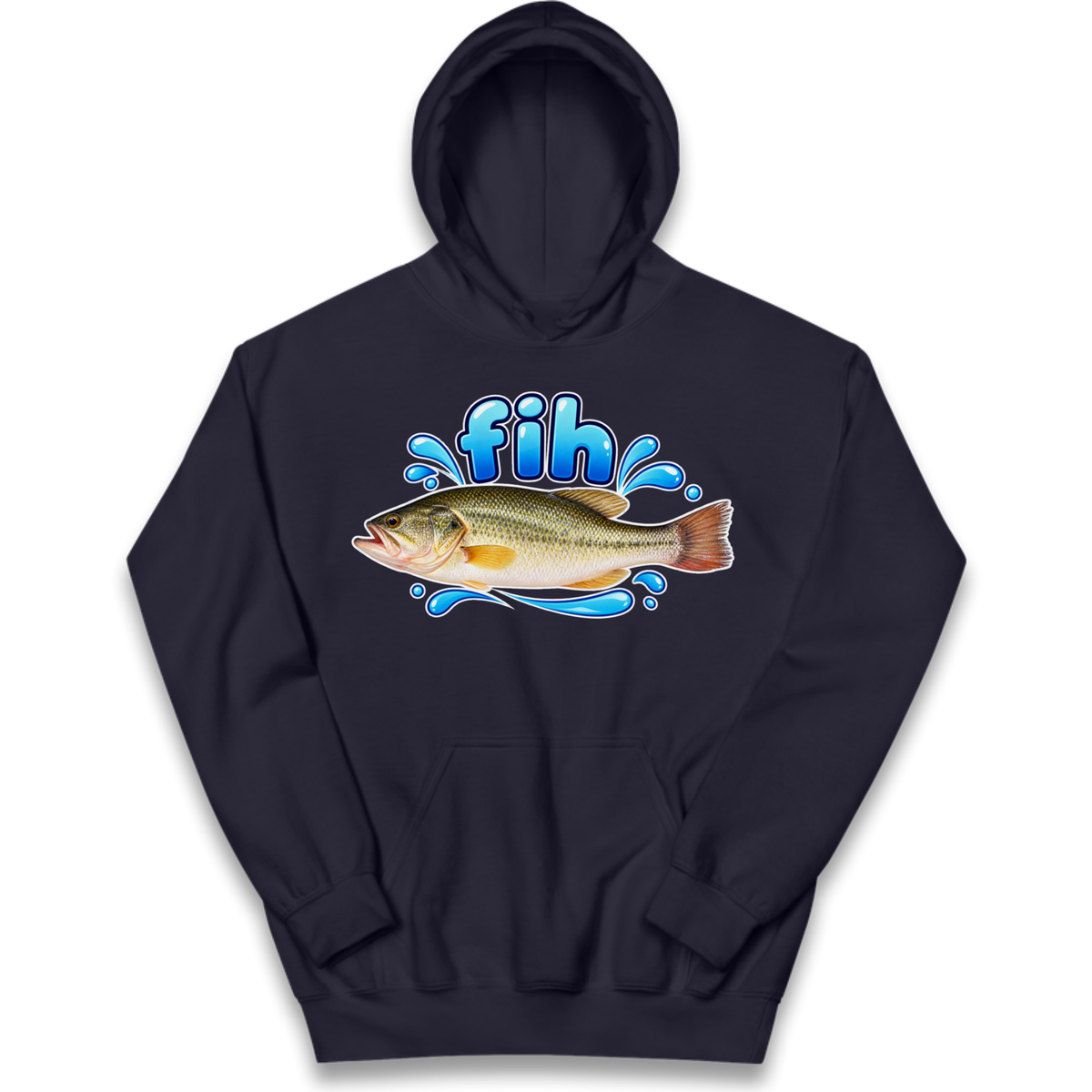 Fih Funny Bass Fish Kids Hoodie