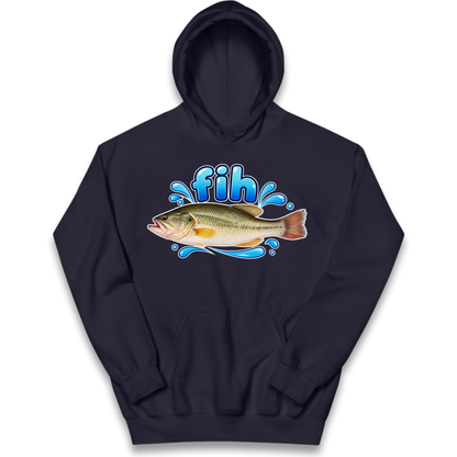 Fih Funny Bass Fish Kids Hoodie
