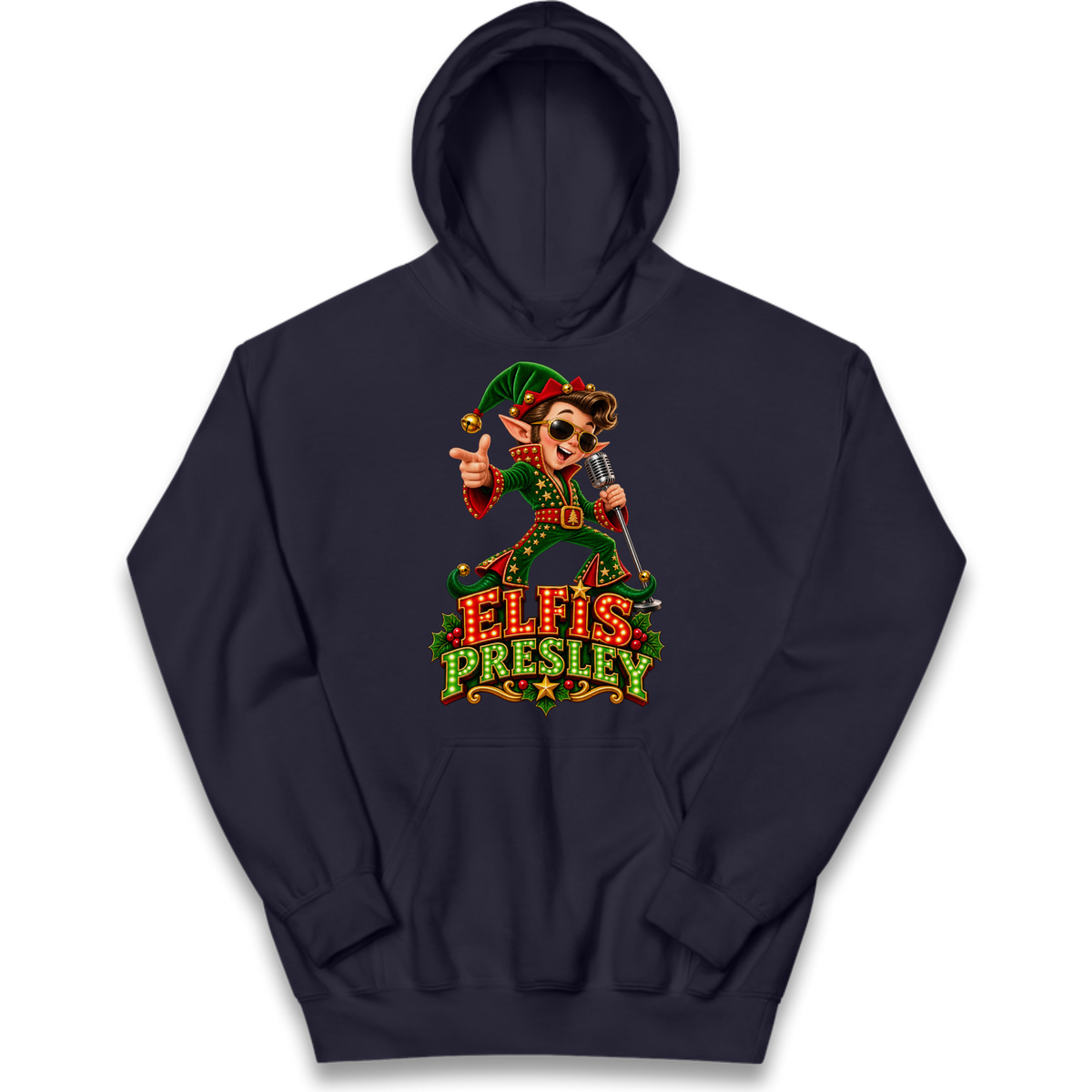 Elvis Presley Christmas Kids Hoodie