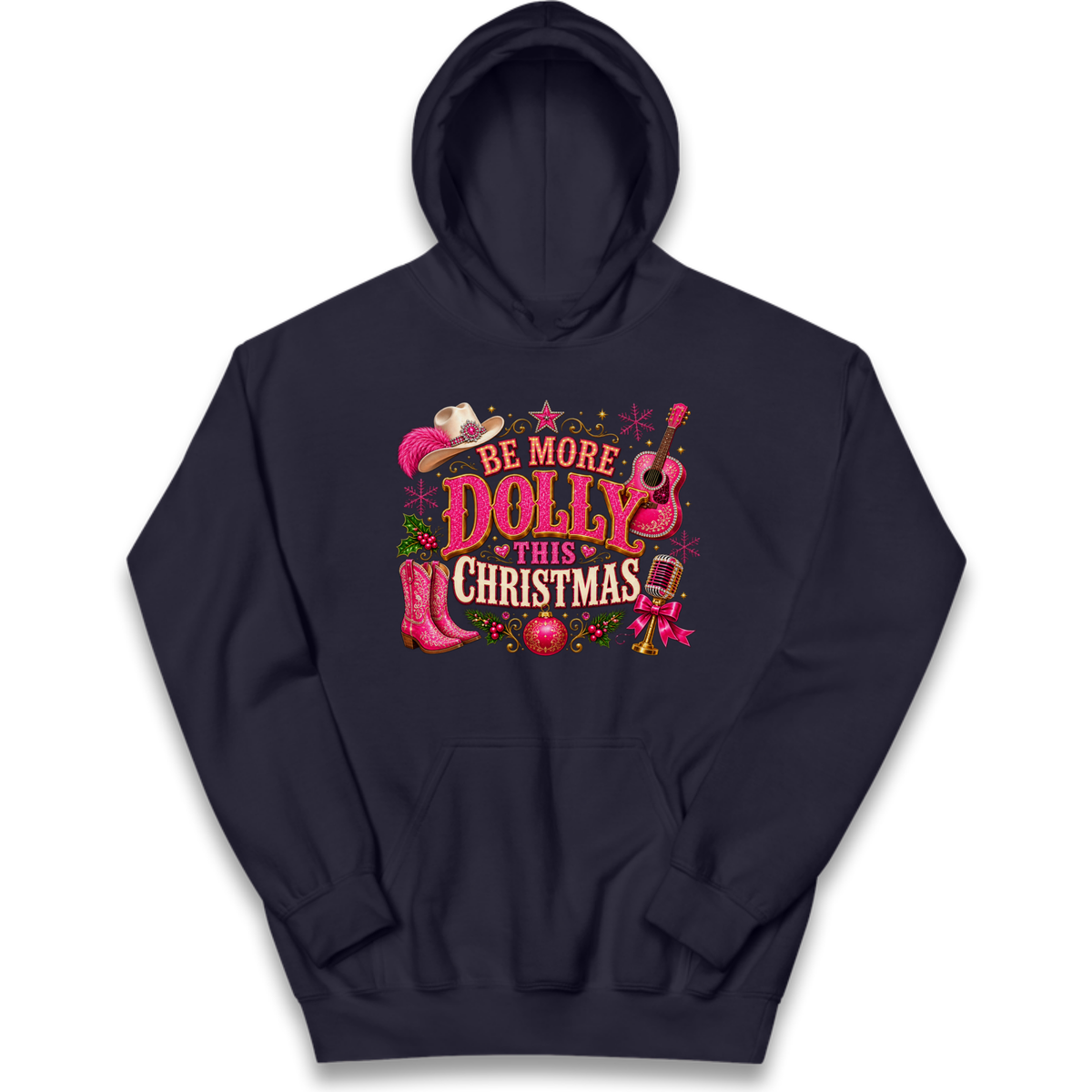 Dolly Parton Christmas Kids Hoodie