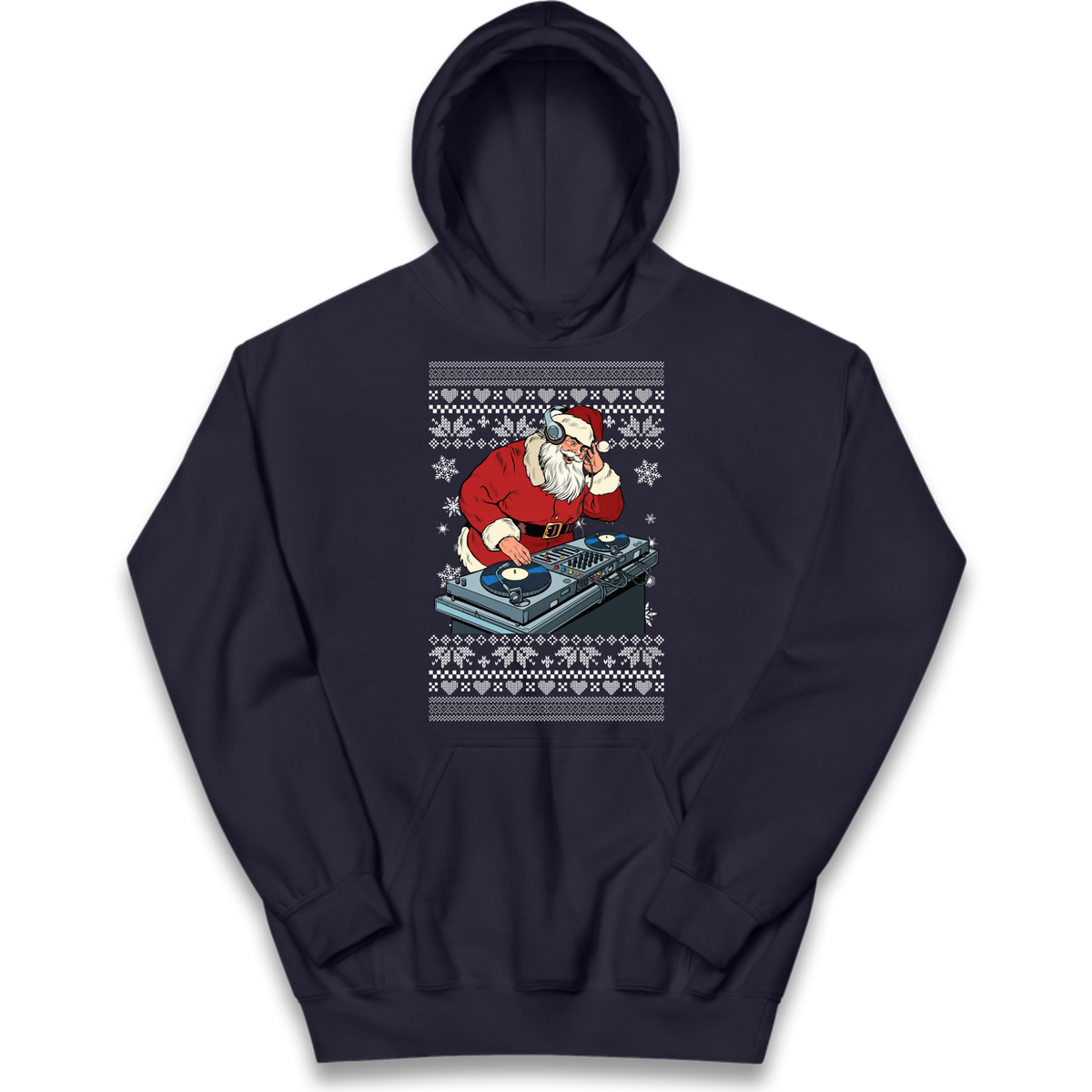 DJ Santa Christmas Kids Hoodie