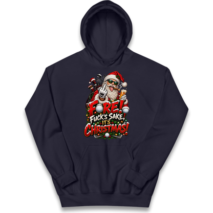 Rude Golf Christmas Kids Hoodie