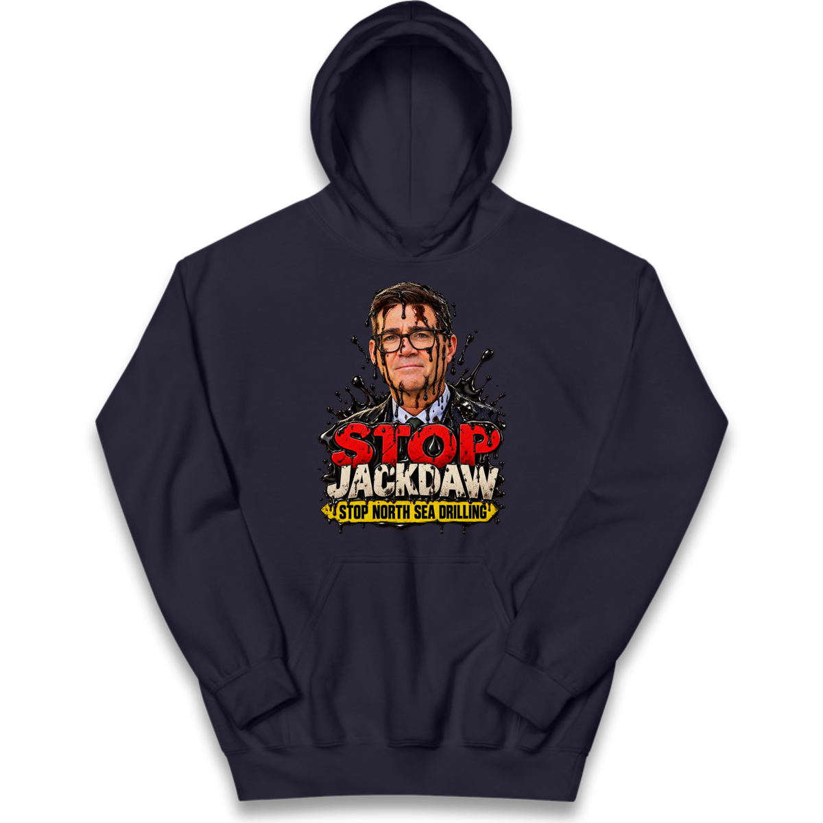 Stop Jackdaw Stop North Sea Drilling Andy Burnham Kids Hoodie