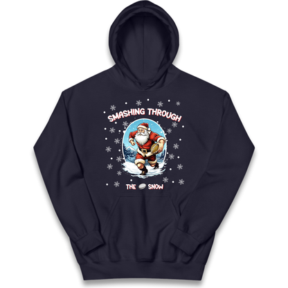 Rugby Santa Clothing Kids Hoodie