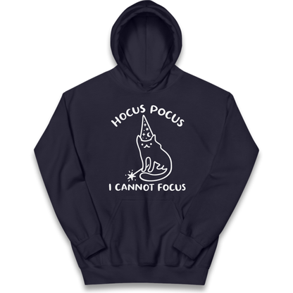 Hocus Pocus I Cannot Focus Kids Hoodie