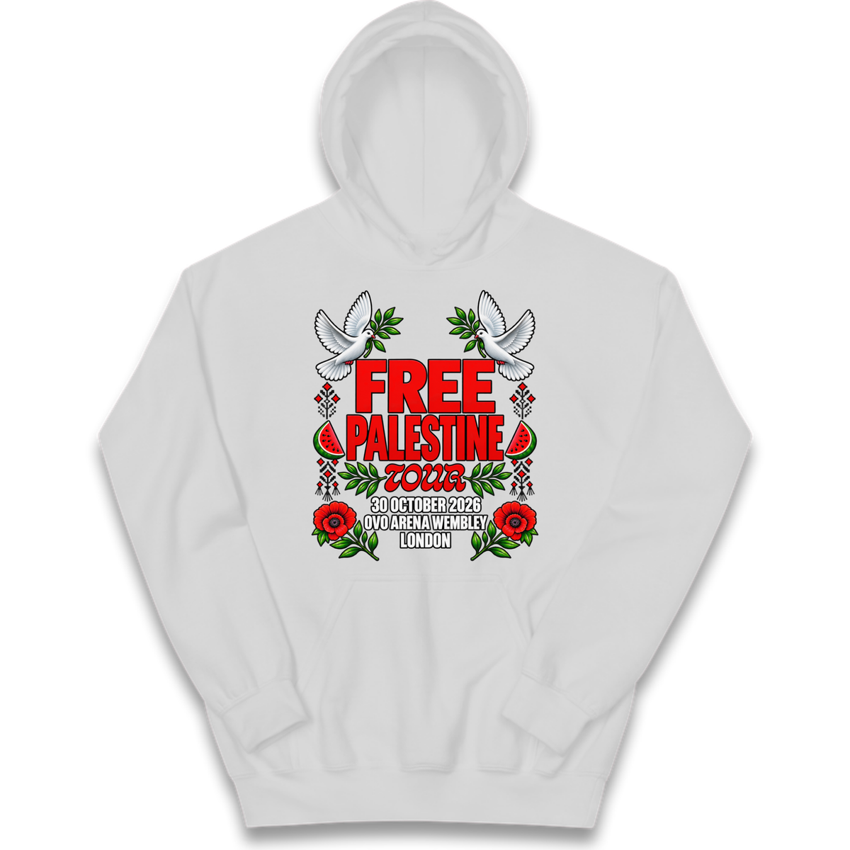 Macklemore and Friends Free Palestine Tour London 2026 Kids Hoodie