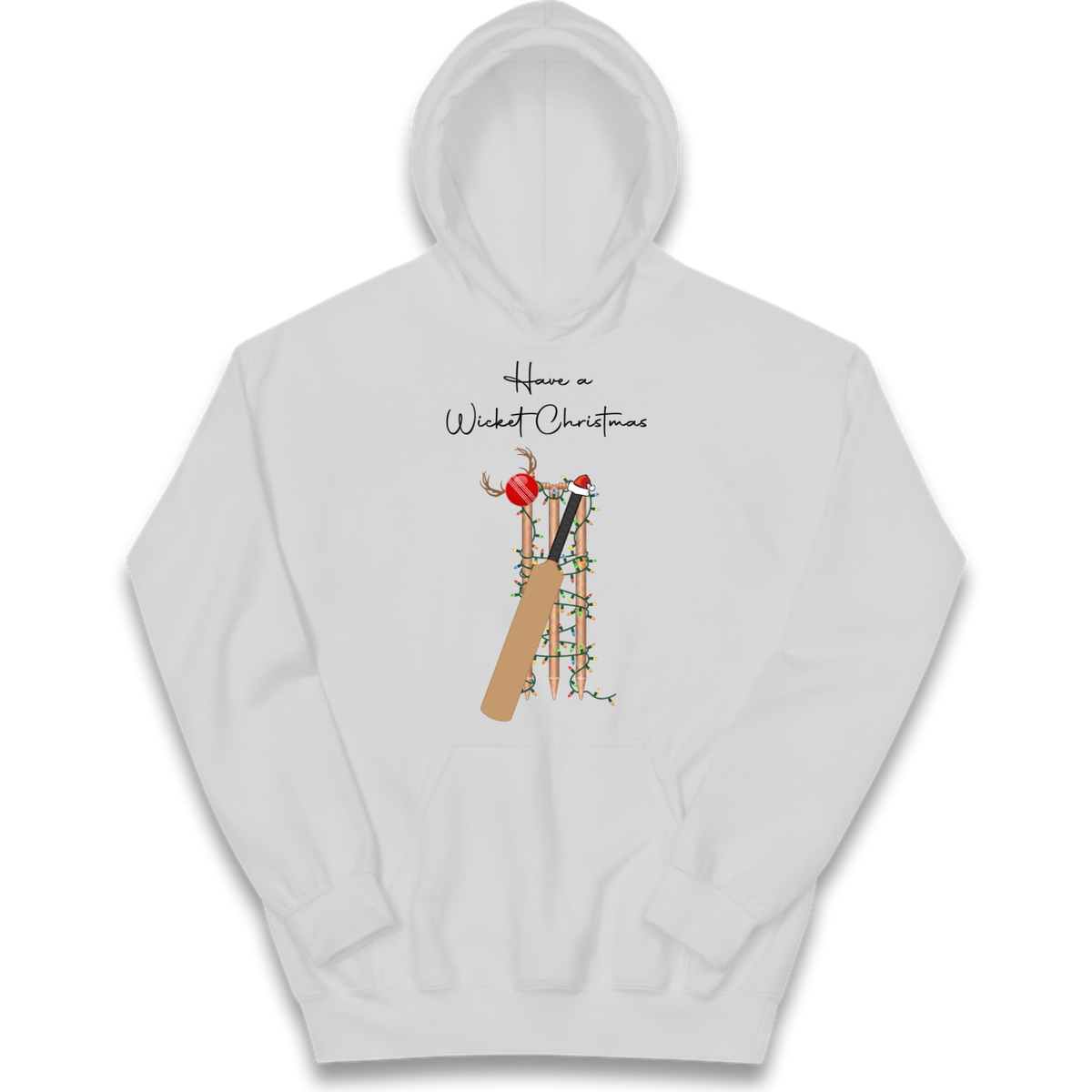 Cricket Bat Graphic Christmas Kids Hoodie
