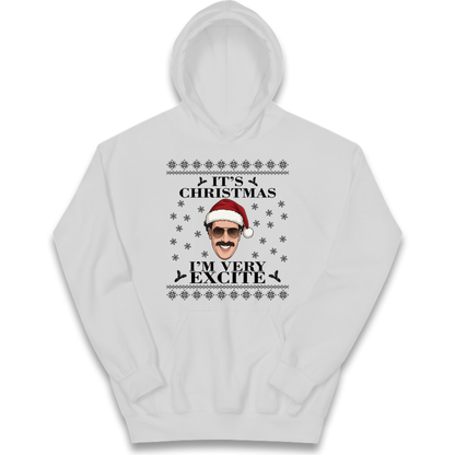 I Very Excite Christmas Kids Hoodie