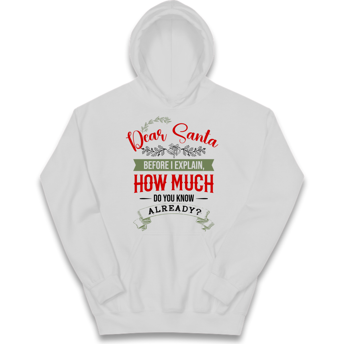 naughty christmas outfit Kids Hoodie