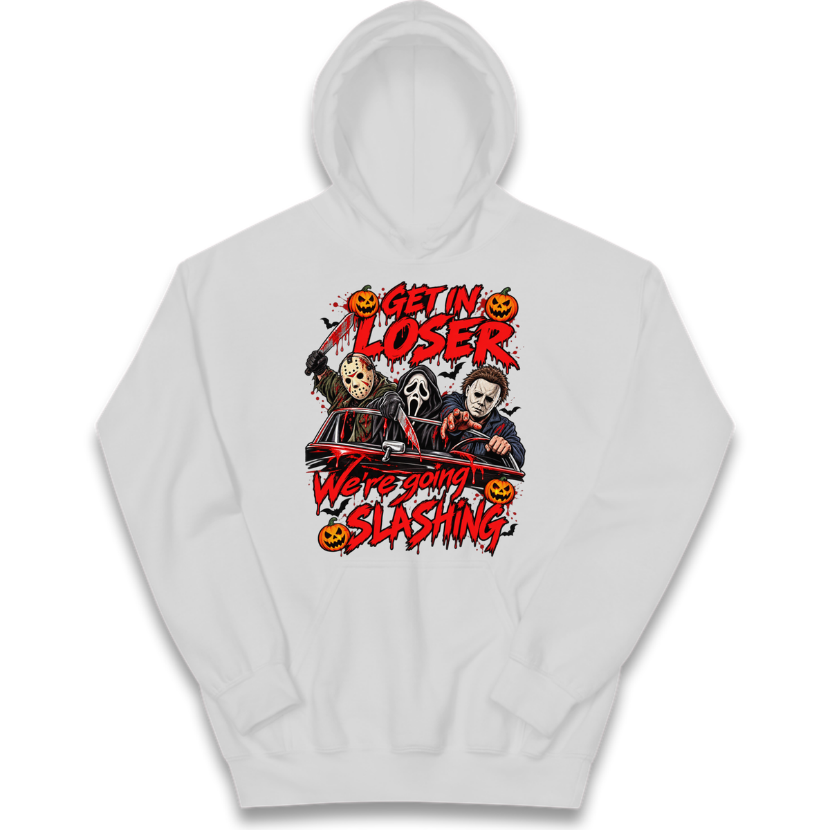 Retro Horror Movie Halloween Slasher Villains Kids Hoodie