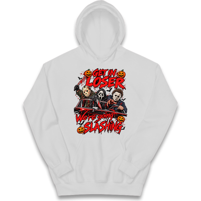 Retro Horror Movie Halloween Slasher Villains Kids Hoodie