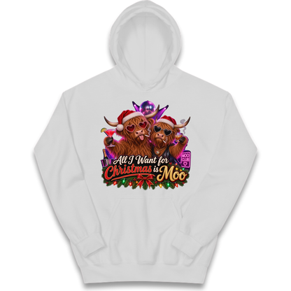 Highland Cow Christmas Kids Hoodie