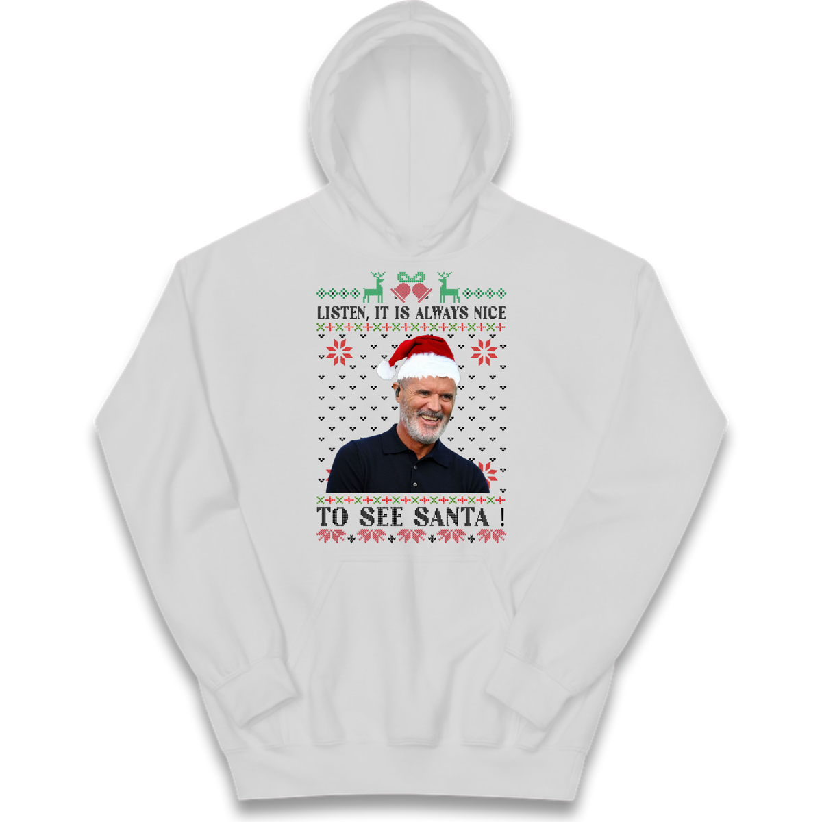 Roy Keane Christmas Kids Hoodie