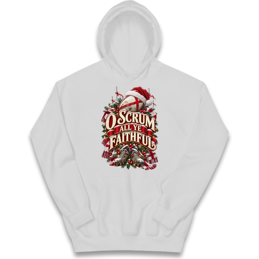 England Rugby Christmas Kids Hoodie