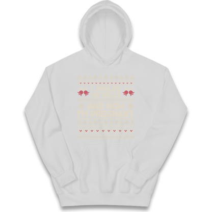 Pregnant At Christmas Kids Hoodie