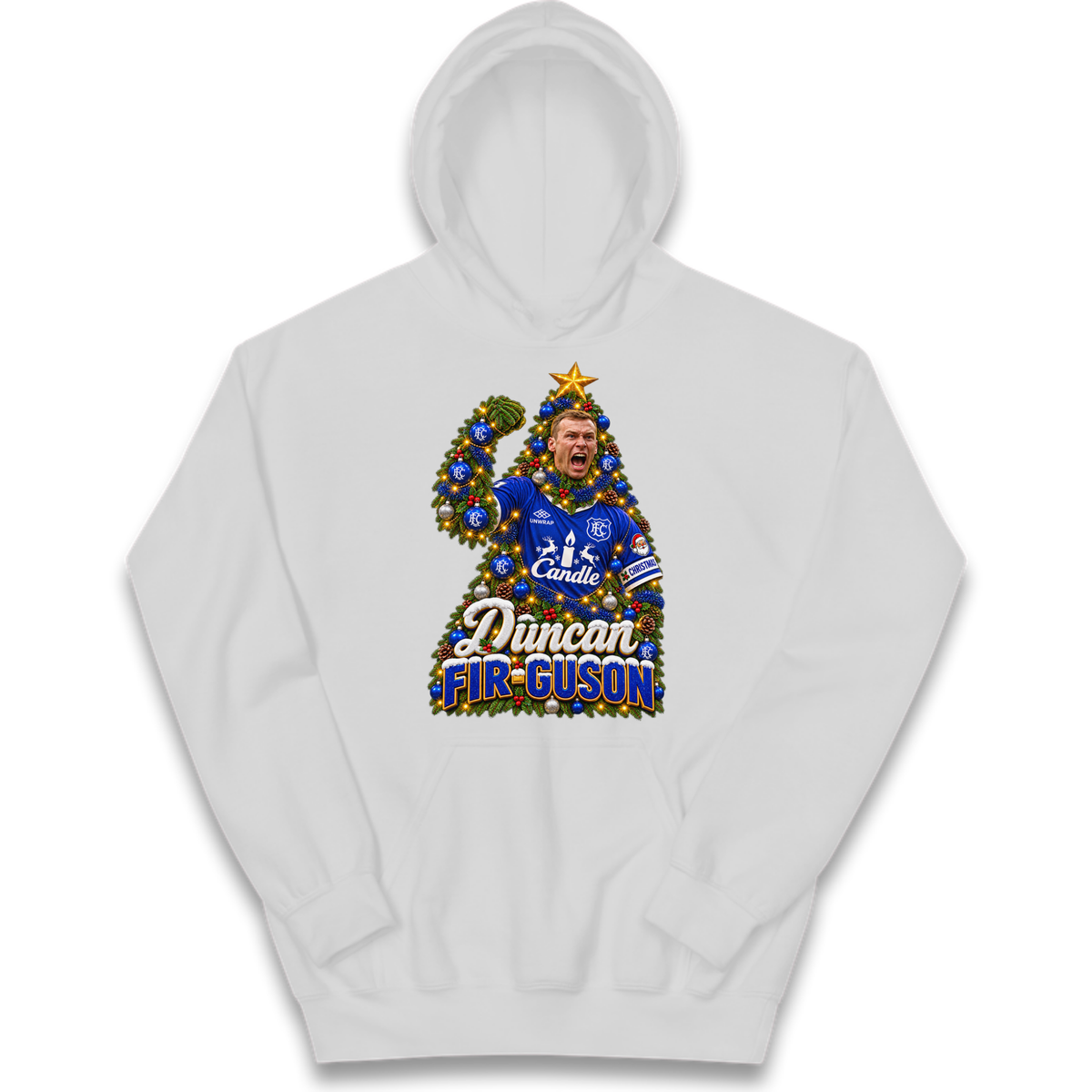 Duncan Ferguson Everton Christmas Kids Hoodie