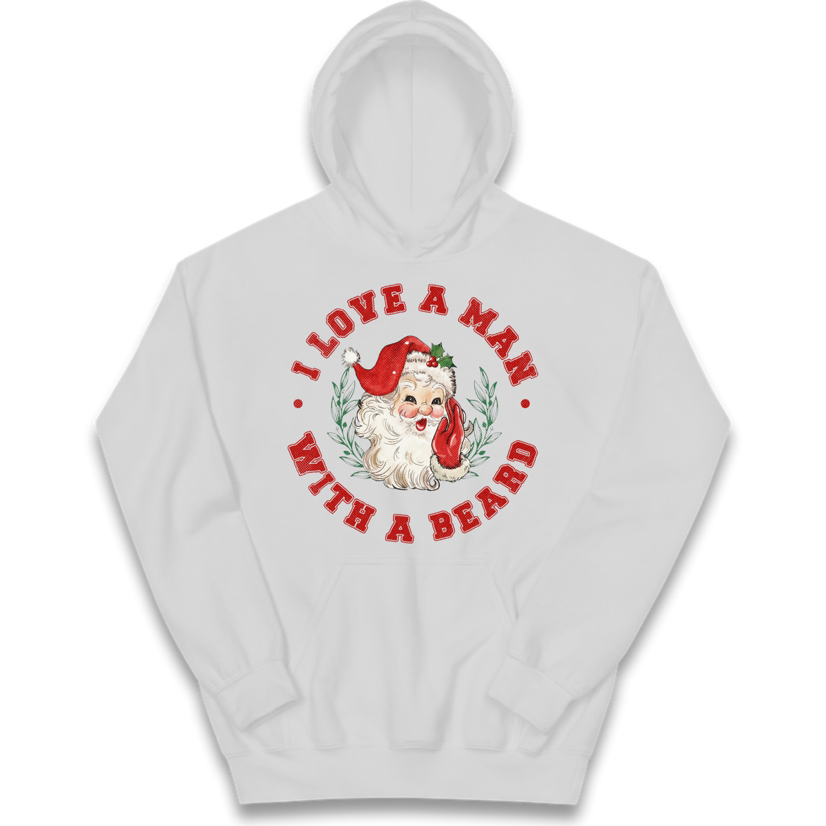 I Love A Man With A Beard Kids Hoodie