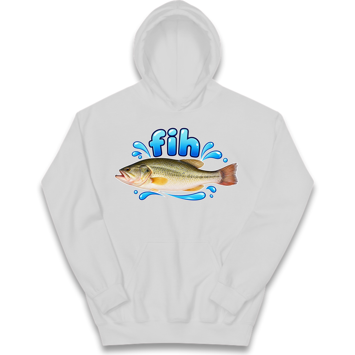 Fih Funny Bass Fish Kids Hoodie